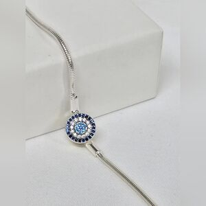 Gargantilla 45cm Insp. PAN Plata 925 Mex. Sterling Silver Necklace CZ Choker